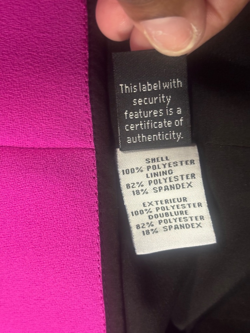 Diane Von Furstenberg Fuchsia Open-Front Blazer Skirt Set - Picture 10 of 16